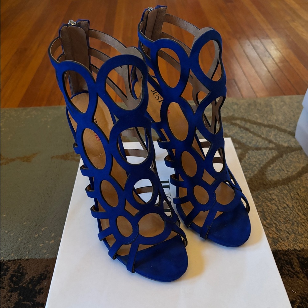 Cobalt Blue Strappy Heels